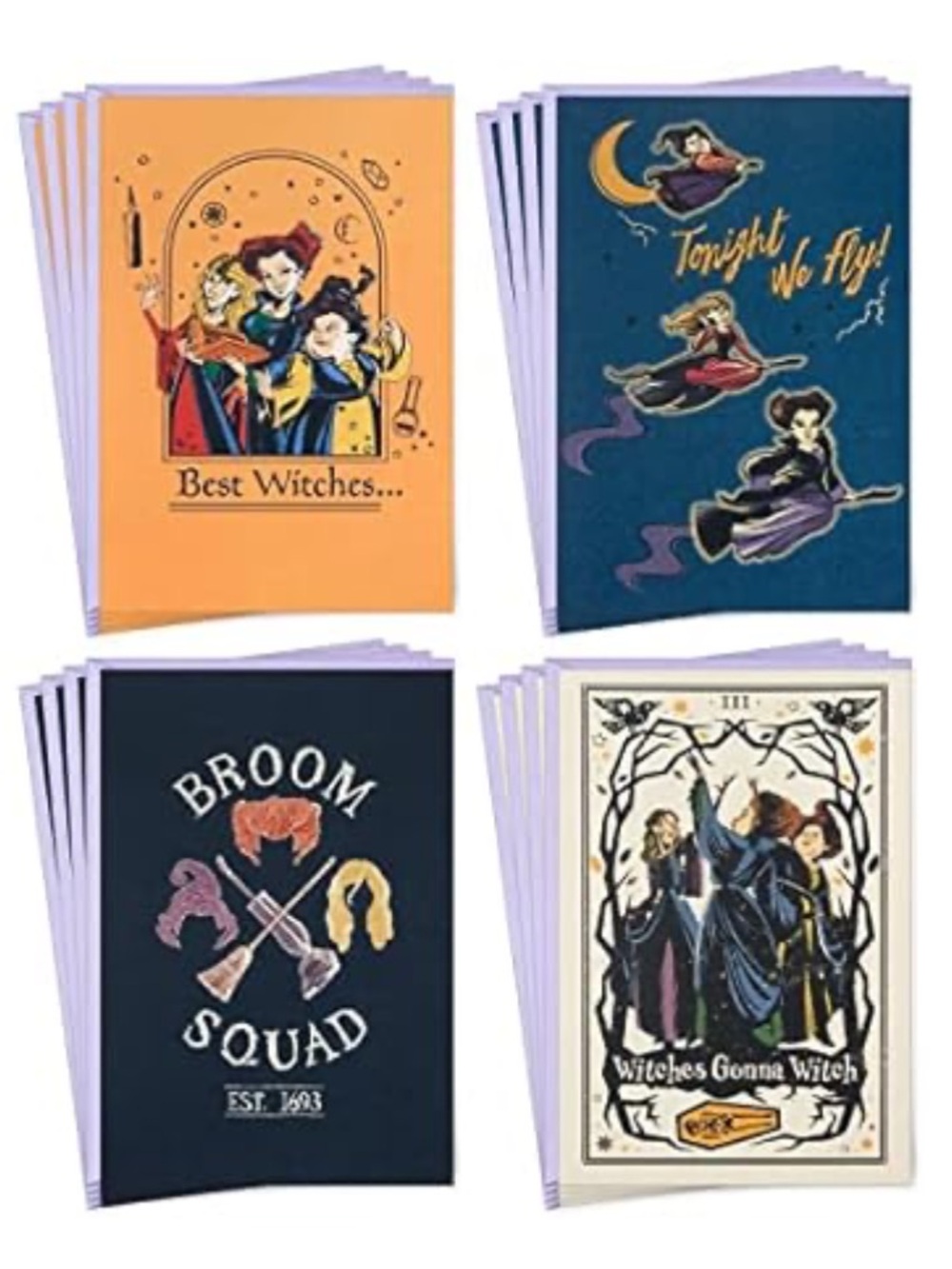 Hocus Pocus Greeting Cards - Pack of 16 with Envelopes - Disney & Hallmark - NEW